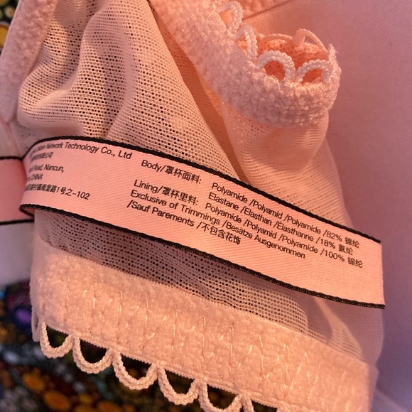 -Dobreva lace balconette bra unlined sheer push up bra 36E light pink pastel - Picture 13 of 16